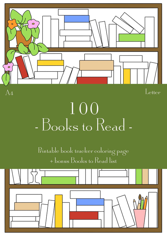 Digital download • 100 Books to Read | book tracker - amigoscanarios