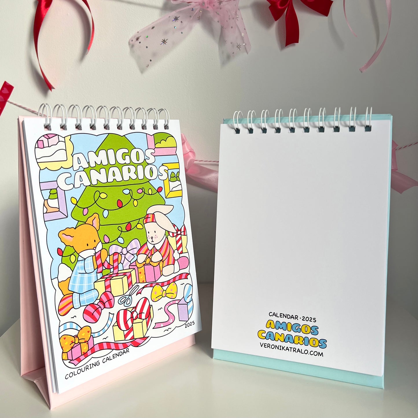 Amigos Canarios colouring calendar 2025