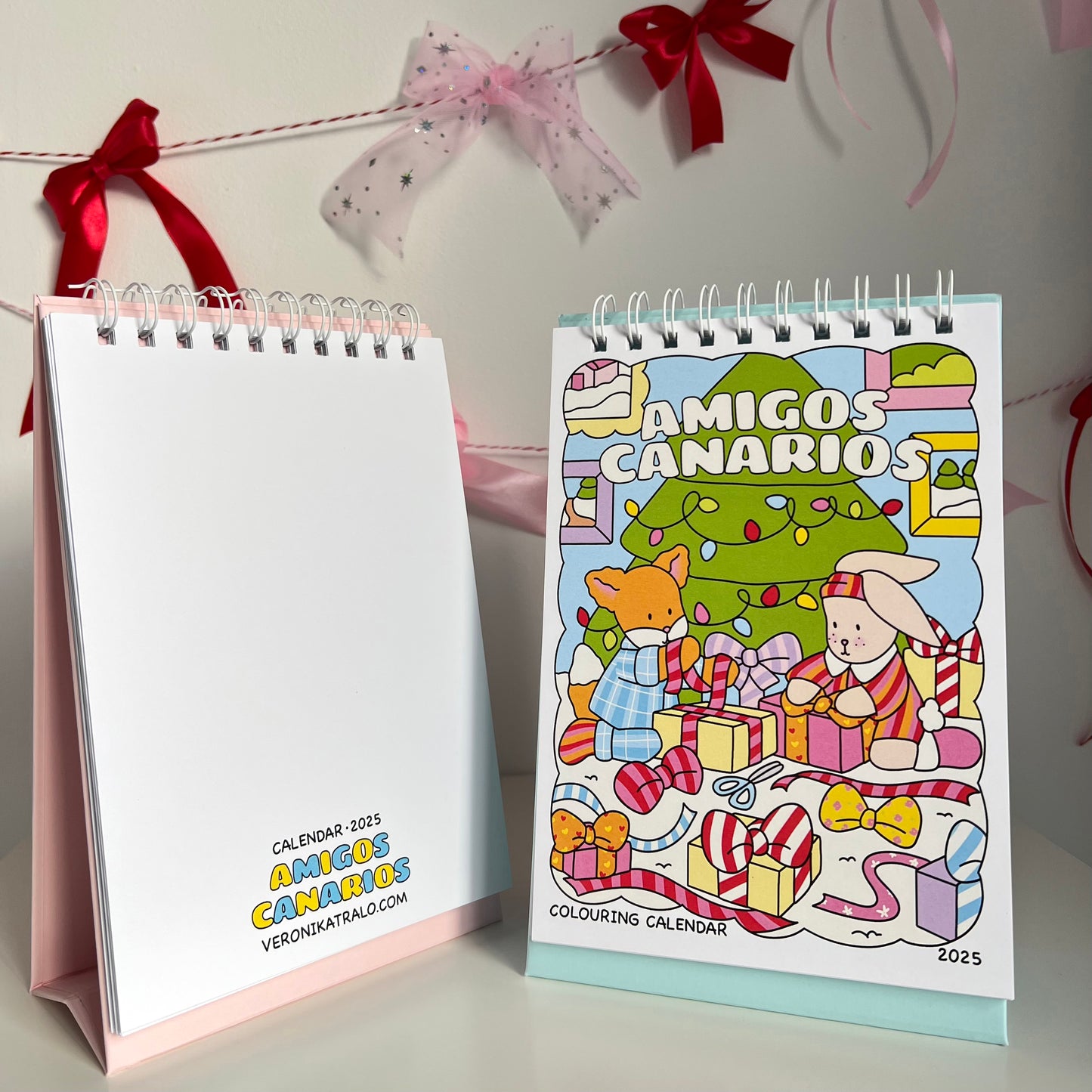 Amigos Canarios colouring calendar 2025