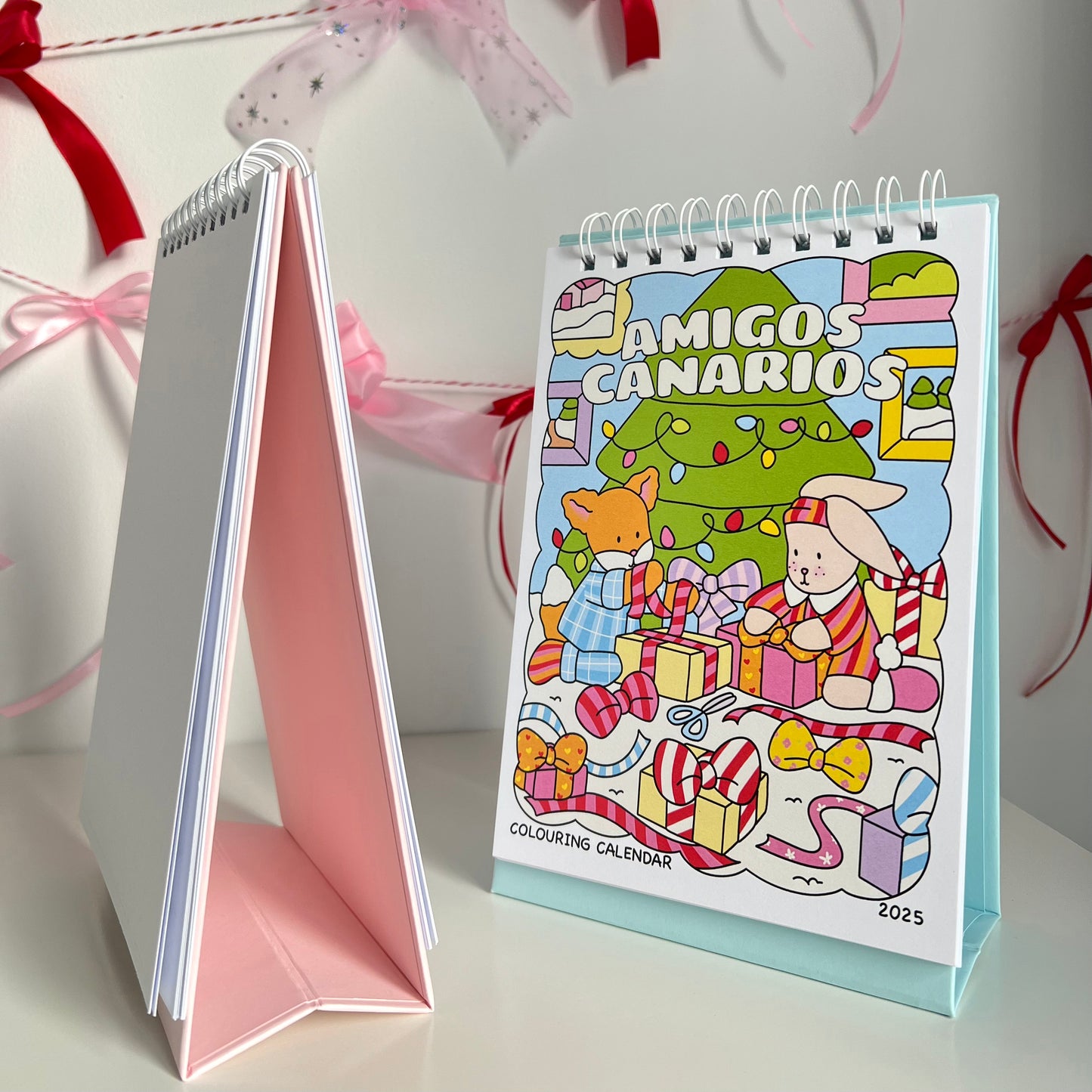 Amigos Canarios colouring calendar 2025