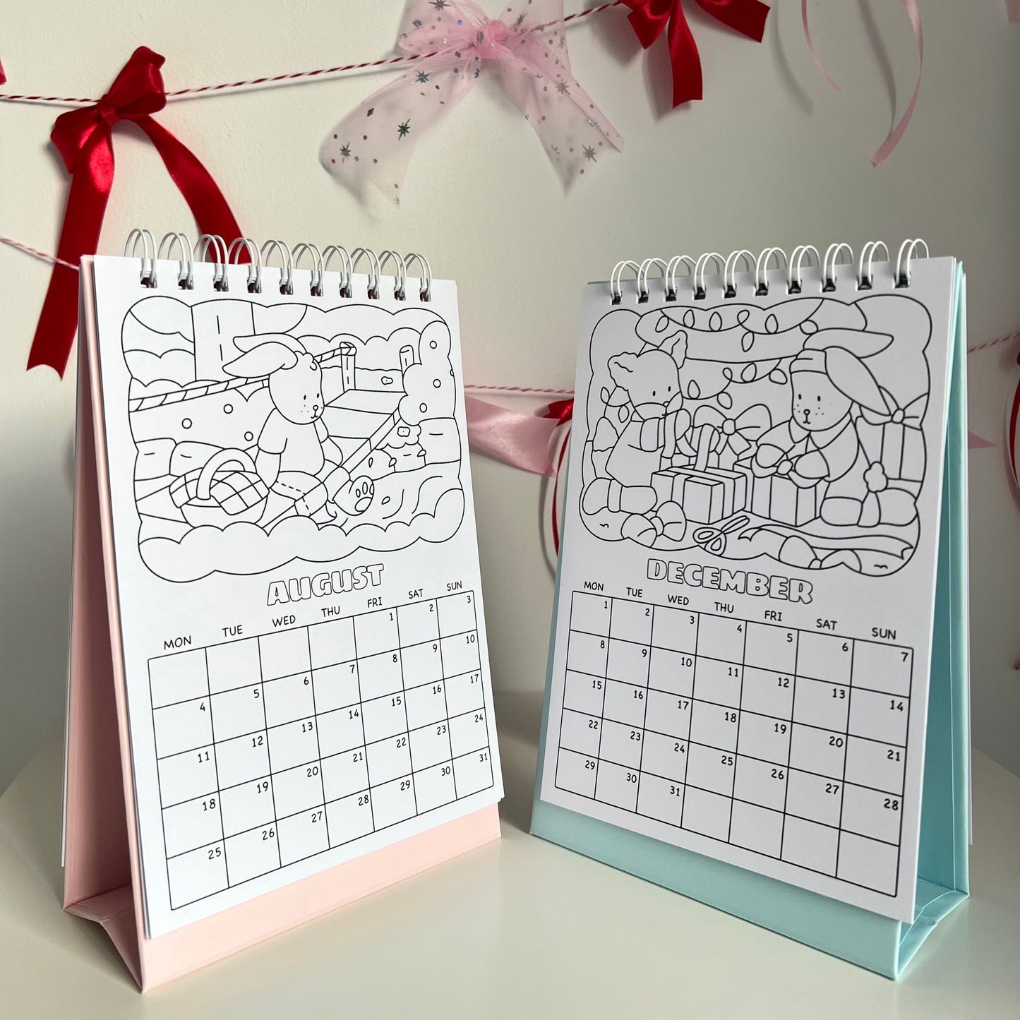 Amigos Canarios colouring calendar 2025