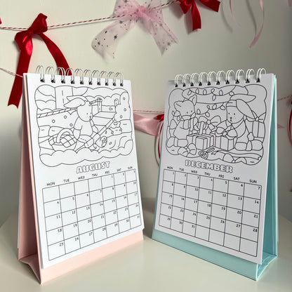 Amigos Canarios colouring calendar 2025