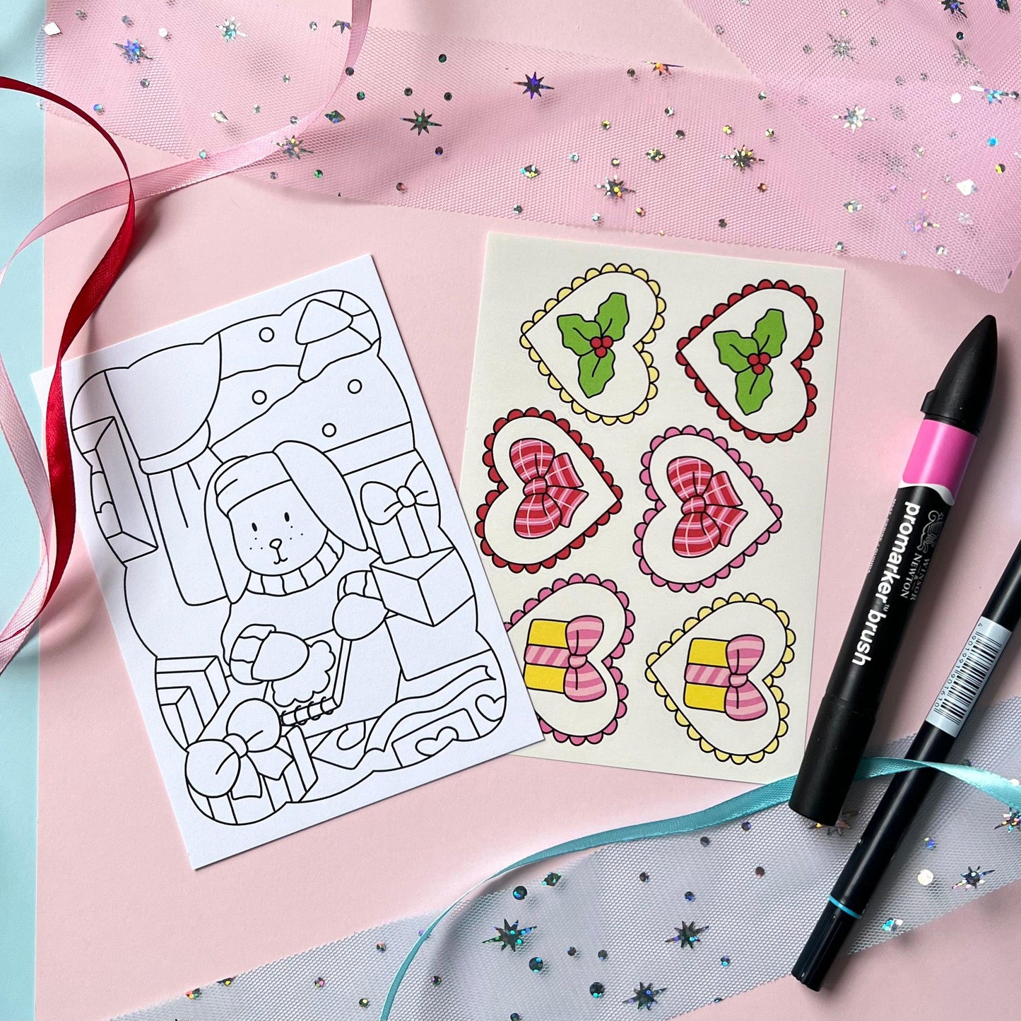 Amigos Canarios mini colouring book CUTE & EASY | CHRISTMAS