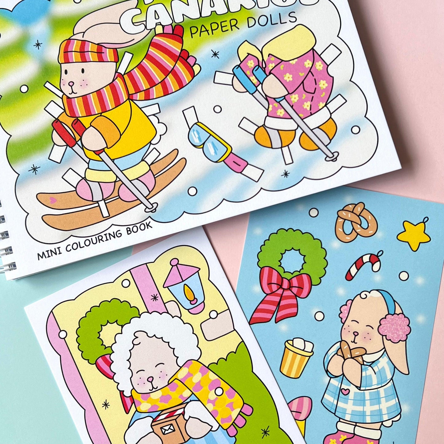 Amigos Canarios mini colouring book PAPER DOLLS