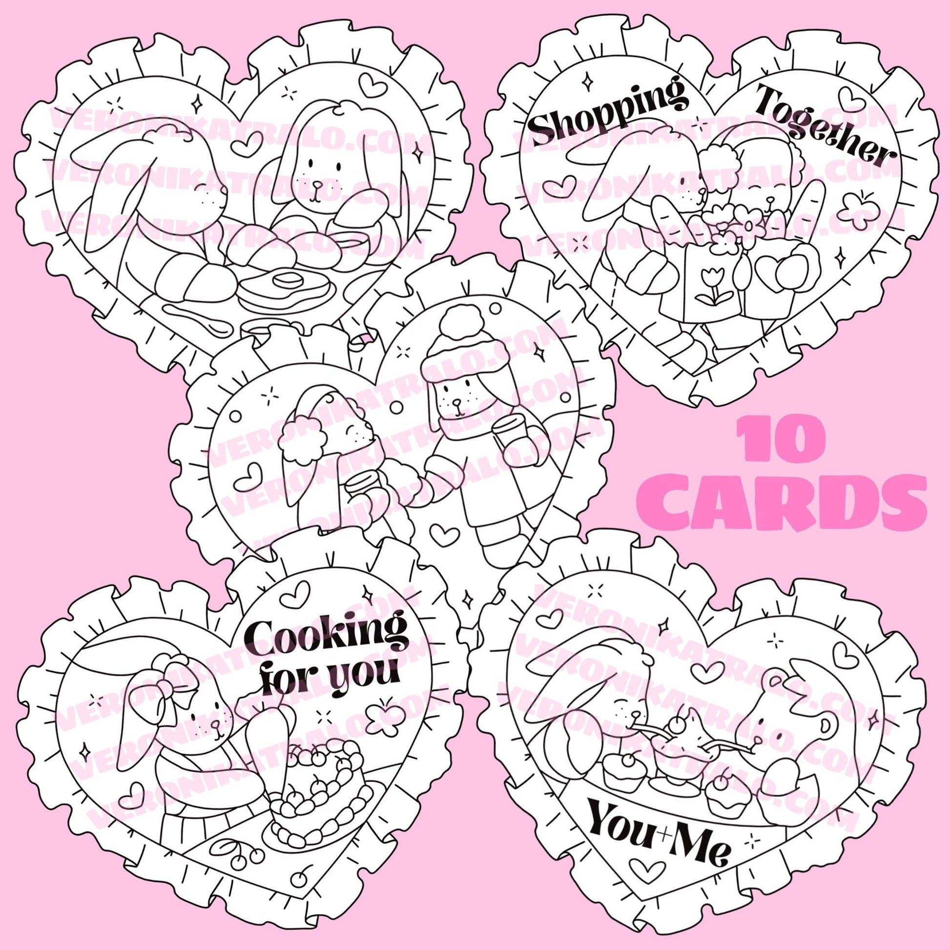 Amigos Canarios Valentines cards set