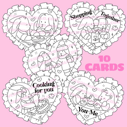 Amigos Canarios Valentines cards set