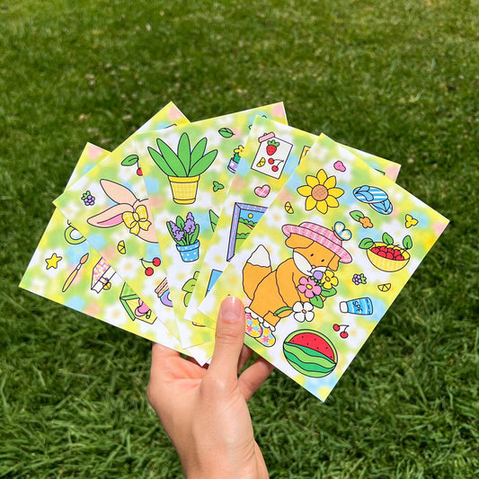 Summer amigos canarios stickers by Veronika Tralo