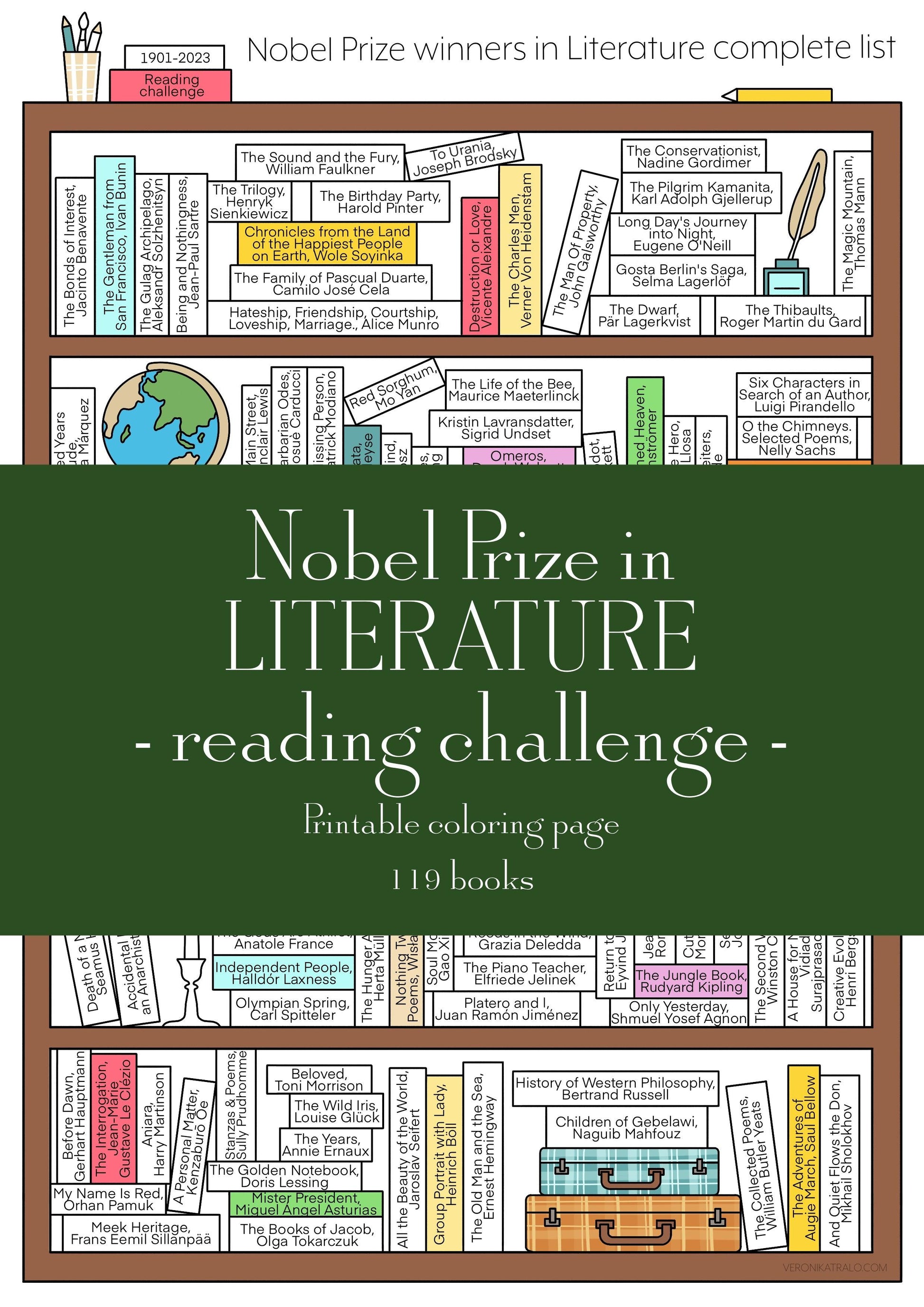 Digital download • Nobel Prize in LITERATURE reading challenge - amigoscanarios