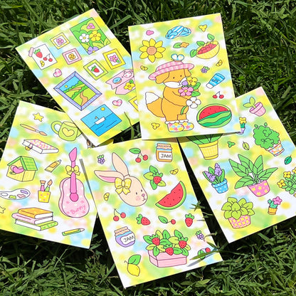 summer stickers close up by Veronika Tralo